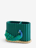 Blue Benedict peacock toothbrush tidy, British brand