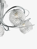 Dar Rehan flush ceiling light ribbed glass chrome - British product