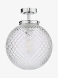 Dar Lighting Wayne semi flush ceiling light polished chrome 32cm (British brand)