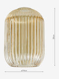 Dar Lighting champagne ribbed glass easy fit pendant light, UK version