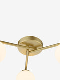 Dar Lighting Orlena flush ceiling light satin gold opal glass - British product