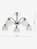 Dar Lighting Yasmin 5 light ceiling light 45cm - British product