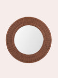 Laura Ashley dark wicker round mirror 60cm, UK version