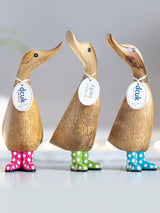 Next DCUK Green Spotty Boots Duckling Wooden Ornament- Buy online at McGrocer
