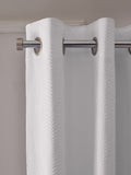 White embossed leaf pattern blackout thermal curtains - British product