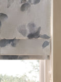 Grey floral roman blind blackout thermal lining (British brand)