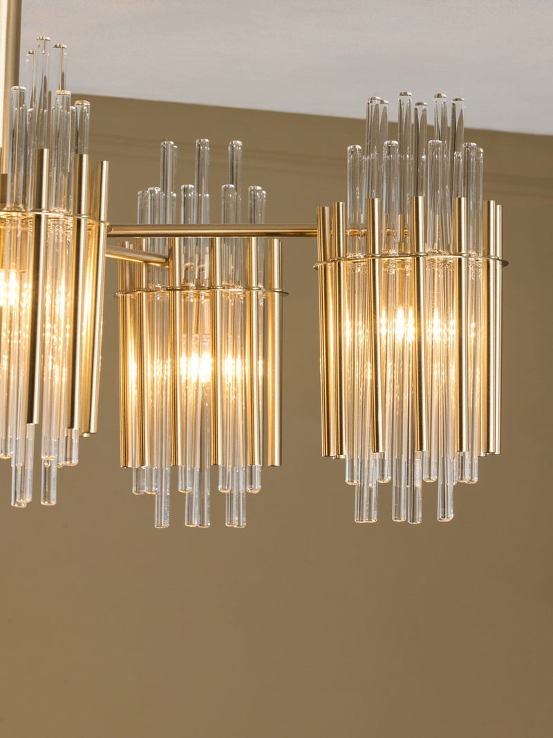Brass Arundel 5 light flush ceiling light - British product