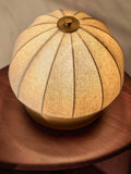 Stanton table lamp brushed brass base linen shade, UK version