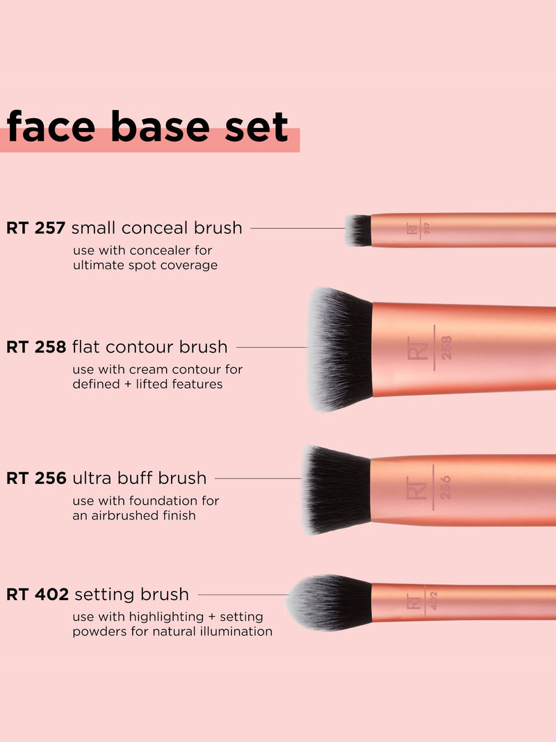 Real Techniques Flawless Base Makeup Brush Set, imported from the UK