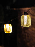 SolarCentre warm white festoon lights with Leaf solar panel - British product