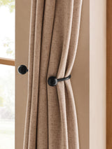 Next Black Double Ball Curtain Holdbacks - Set of 2 - 19cm- Buy online at McGrocer