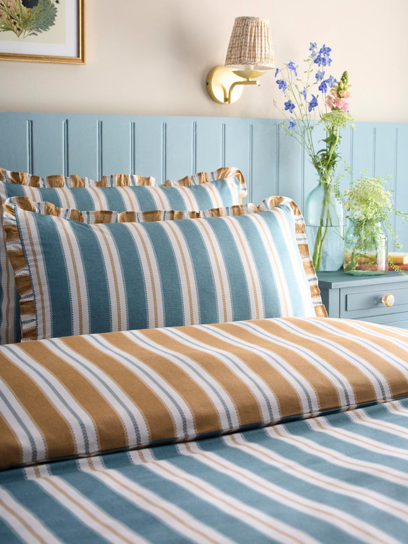 Appletree Teal Eloise Stripe Duvet Cover Set