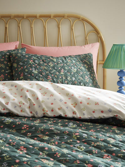 Next Fusion Green Nelly Textured Duvet Cover Set- Buy online at McGrocer