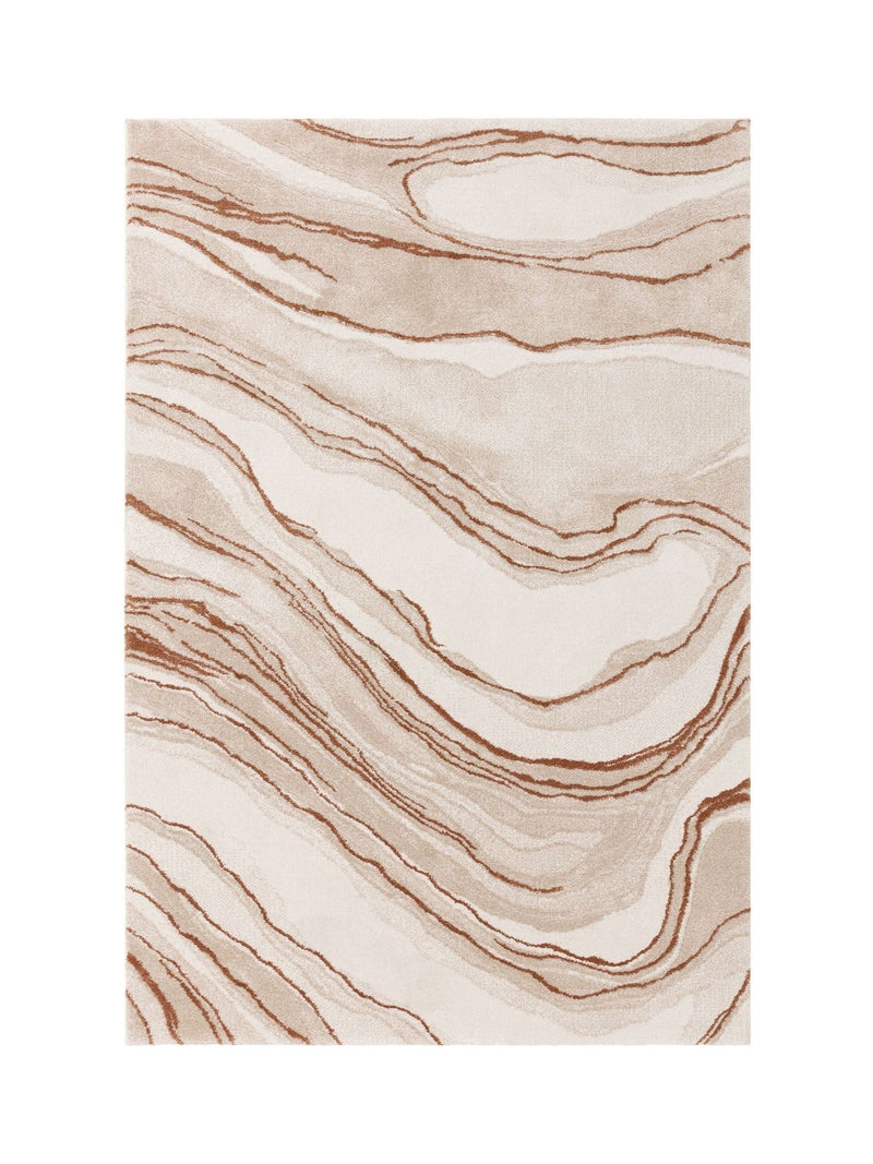 Asiatic Rugs Mirage Quartz terracotta rug with deep pile (British brand)