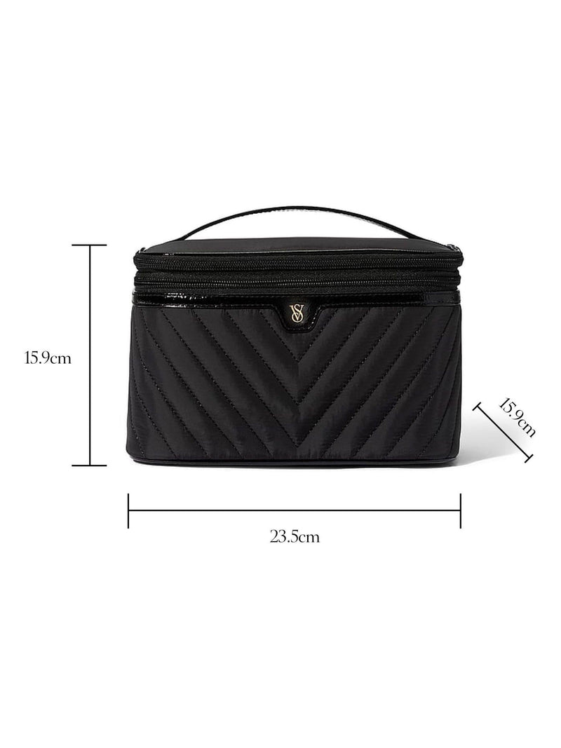 Victoria's Secret black makeup bag 6.25x9.25x6.25 inches (British brand)