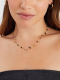 Accessorize 14ct gold semi-precious nugget station necklace - British product