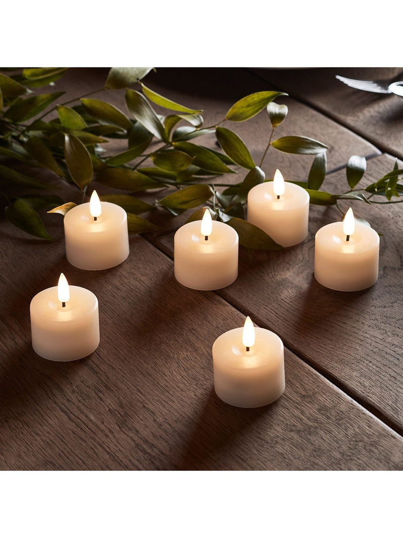 Lights4fun Ivory TruGlow LED mini votive candles 6-pack, UK version