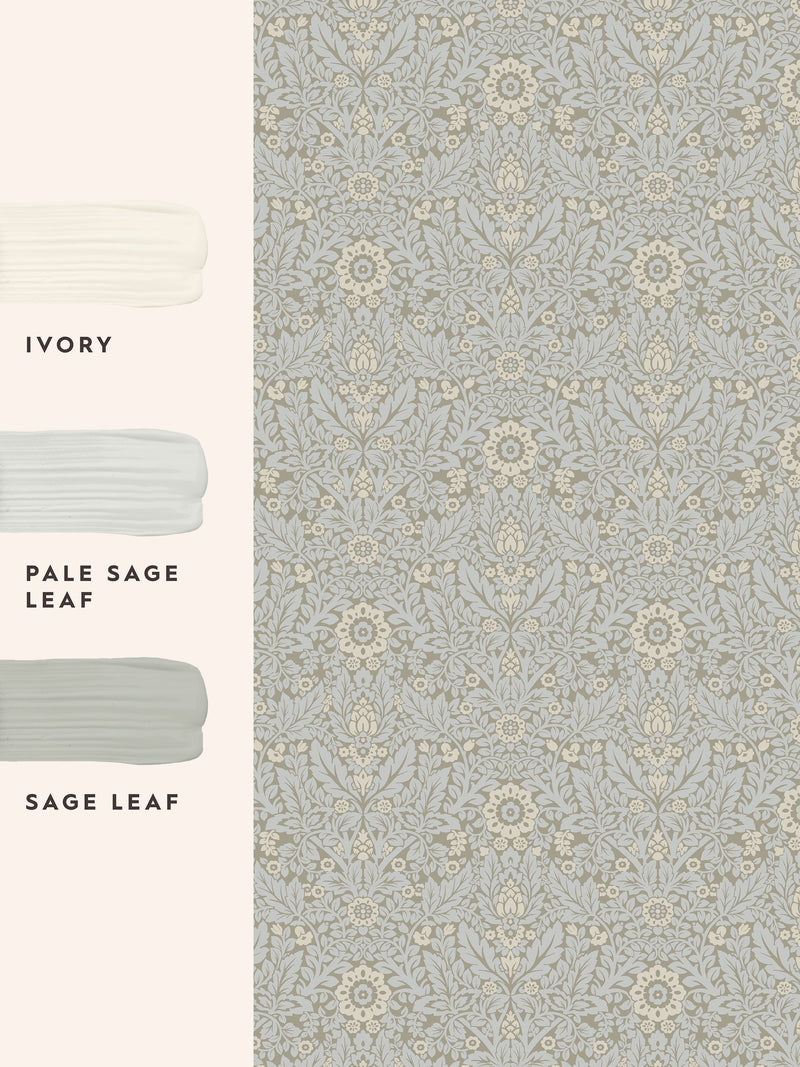 Laura Ashley Stone Grey Delamore wallpaper 10m, UK version