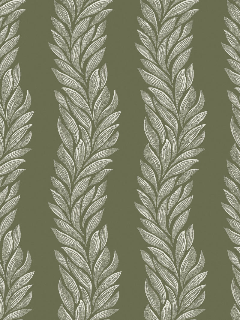 Laura Ashley olive green wallpaper 52cm x 10m, imported from the UK
