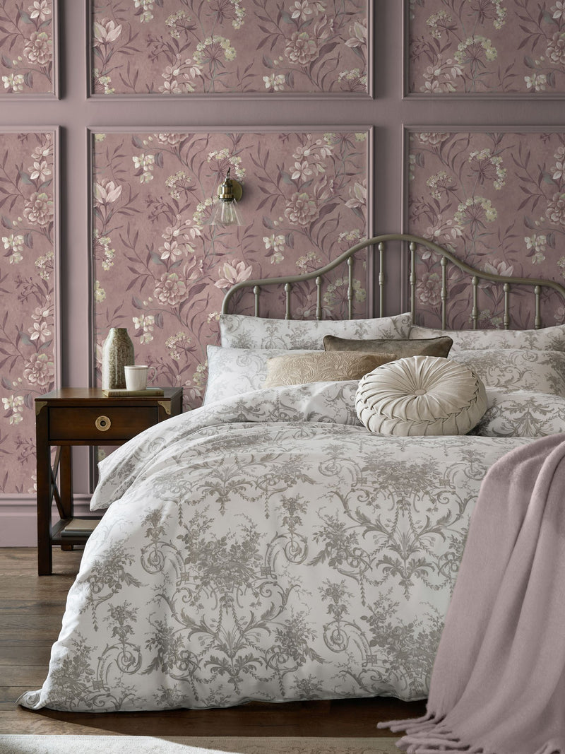 Laura Ashley wallpaper sample Grape Blairmore Floral A4 - British product