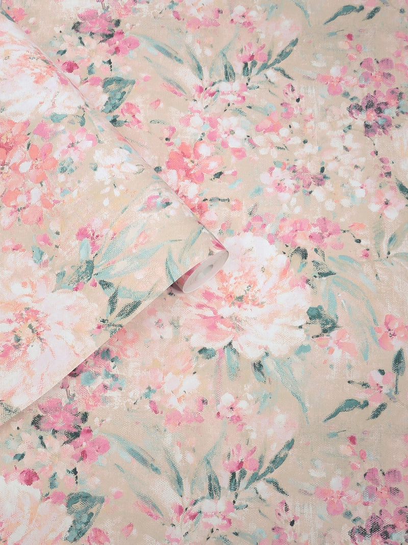 Laura Ashley wallpaper sample Plaster Pink Mayville A4, UK version