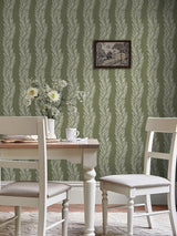 Next Laura Ashley Olive Green Caulderton Leaves A4 Wallpaper Sample- Buy online at McGrocer