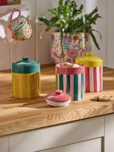 Next Lucy Tiffney Set of 3 Multi Striped Storage Jars- Buy online at McGrocer