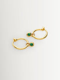 Missoma gold tone tennis charm mini hoop earrings, imported from the UK
