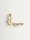Missoma polished gold tone small hoop earrings, UK version