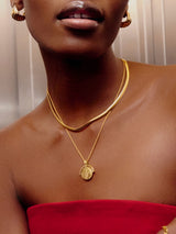 Next Missoma Gold Tone Lucy Williams Medium Roman Arc Coin Pendant Necklace- Buy online at McGrocer