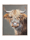 Art Marketing Brown Grey Brodie Highland Cow Small Wall Art - British product