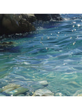 Art Marketing blue crystal waters wall art 81cm square - British product