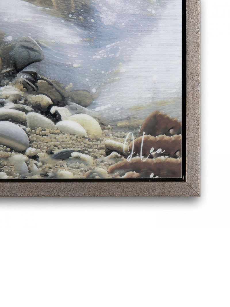 Art Marketing blue crystal waters wall art 81cm square - British product