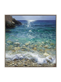 Art Marketing blue crystal waters wall art 81cm square - British product