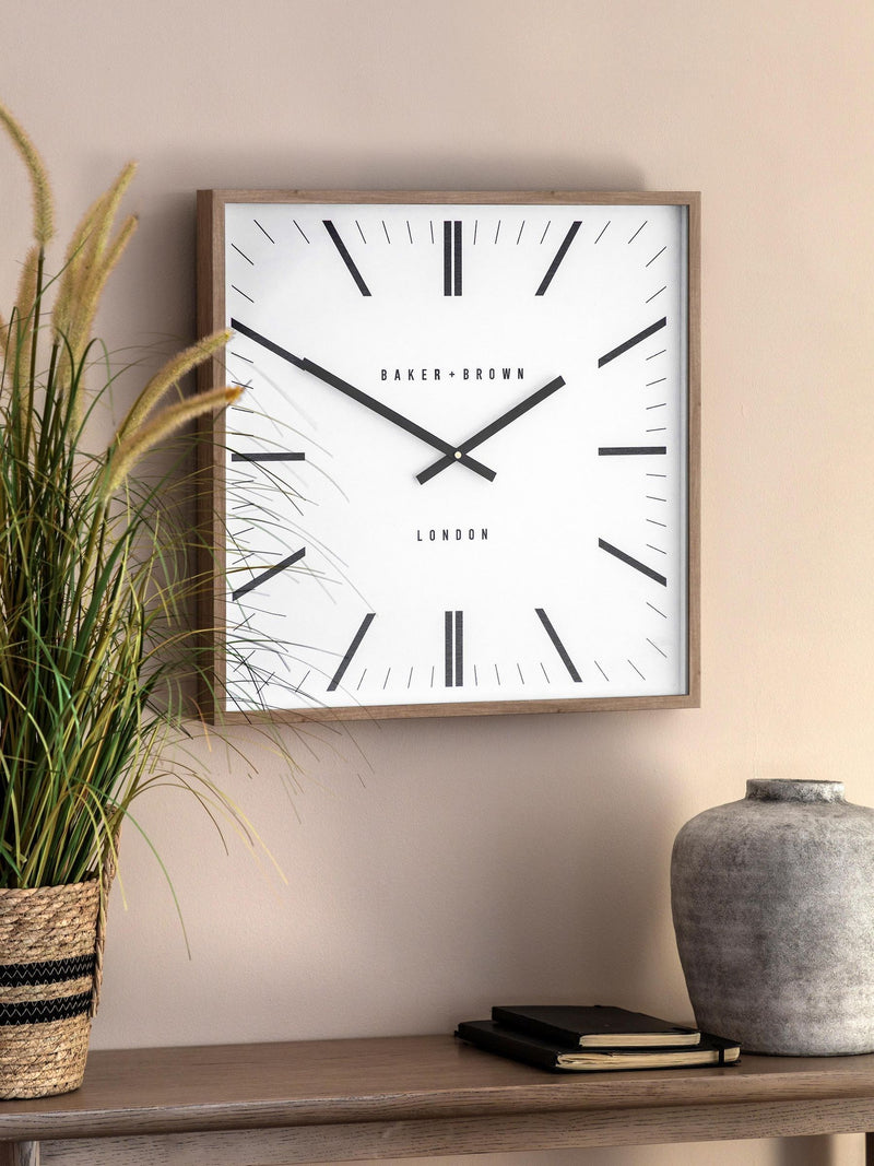 Gallery Home Penrose light wood wall clock 50cm (British brand)