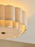 Natural Larson ceiling light flush fitting 45cm, imported from the UK
