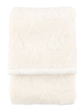 Gallery Home cream sherpa throw with Christmas trees (British brand)