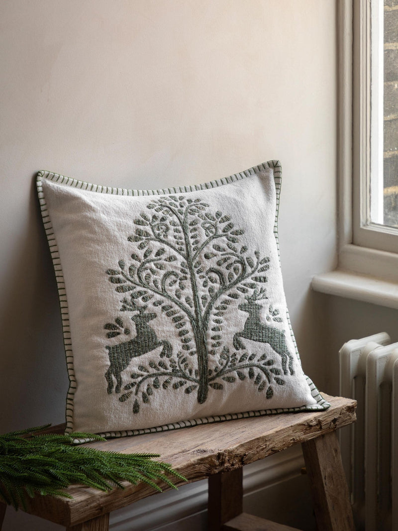 Gallery Home embroidered cushion Woodland Tree Scene 45x45cm, UK version