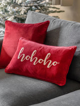 Next Gallery Home Red Christmas HoHoHo Chenille Embroidered Cushion- Buy online at McGrocer