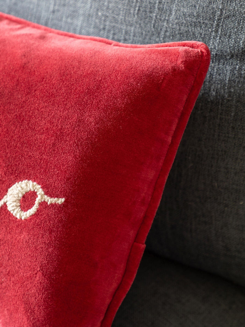 Gallery Home HoHoHo chenille embroidered cushion 30x50cm, UK version