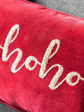 Gallery Home HoHoHo chenille embroidered cushion 30x50cm, UK version