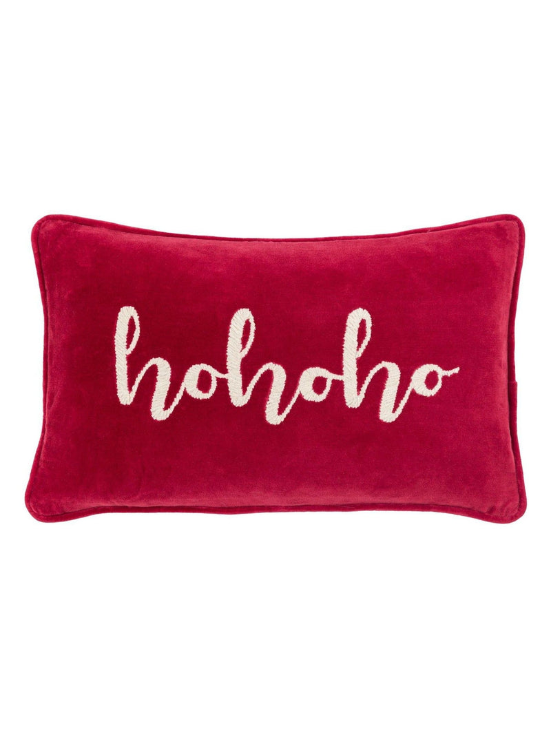 Gallery Home HoHoHo chenille embroidered cushion 30x50cm, UK version