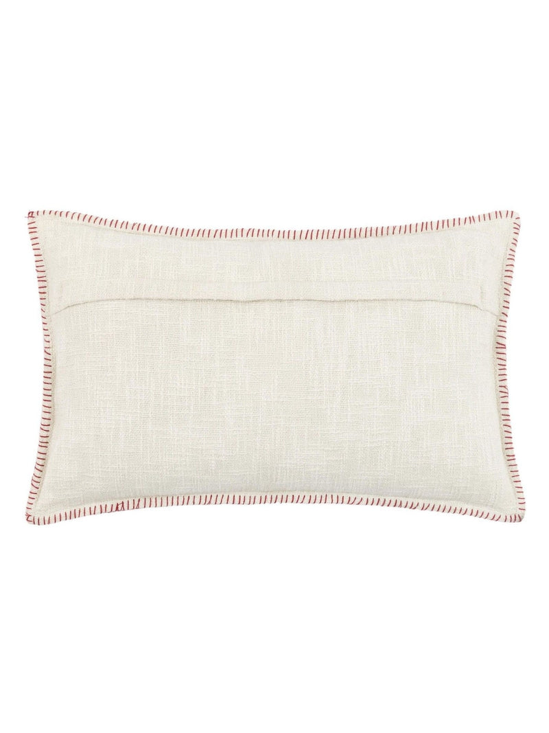 Gallery Home red Christmas cushion with Falala stitching 50cm - British product
