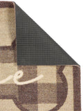Howler & Scratch brown plaid home mat 50x75cm (British brand)