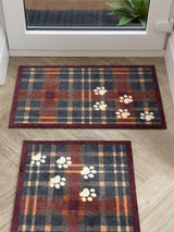 Next Howler & Scratch Blue Plaid Paws Pet Mat 50cm x 75cm- Buy online at McGrocer