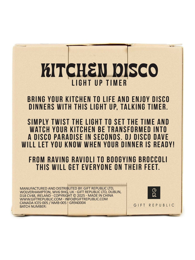 Gift Republic kitchen disco light up timer 60-minute - British product
