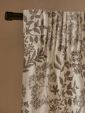 Natural Collection floral embroidered pencil pleat lined curtains, UK version