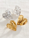 Posh Totty Designs Fortune Heart stud earrings 2cm imported from the UK