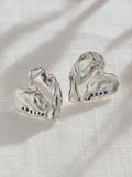 Posh Totty Designs Fortune Heart stud earrings 2cm imported from the UK