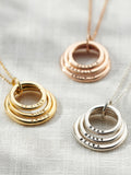 Posh Totty Designs personalised family names necklace, imported from the UK